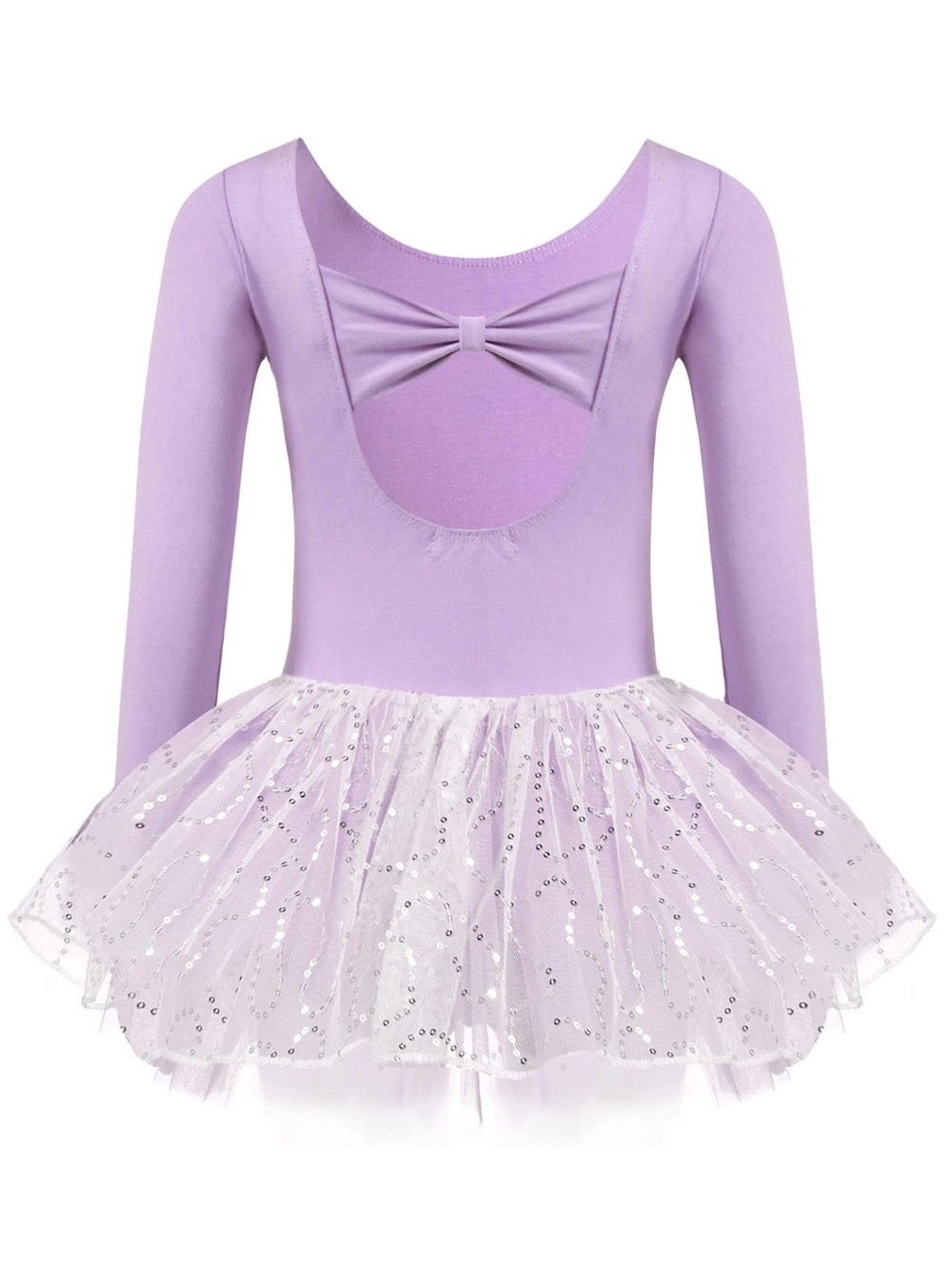 Zaclotre Long Sleeve Leotard With Tutu Skirt Youth Size 14-16 Purple